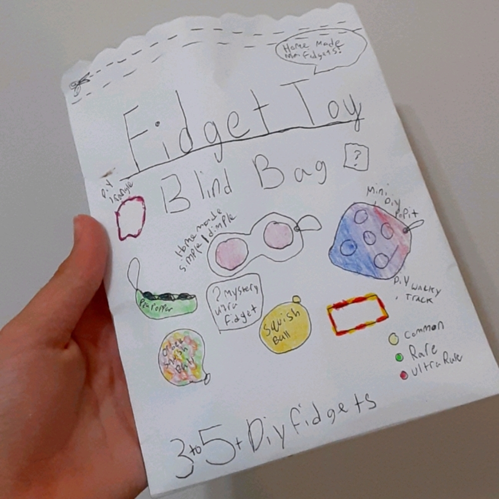 Fidget blind bag with DIY fidget toys